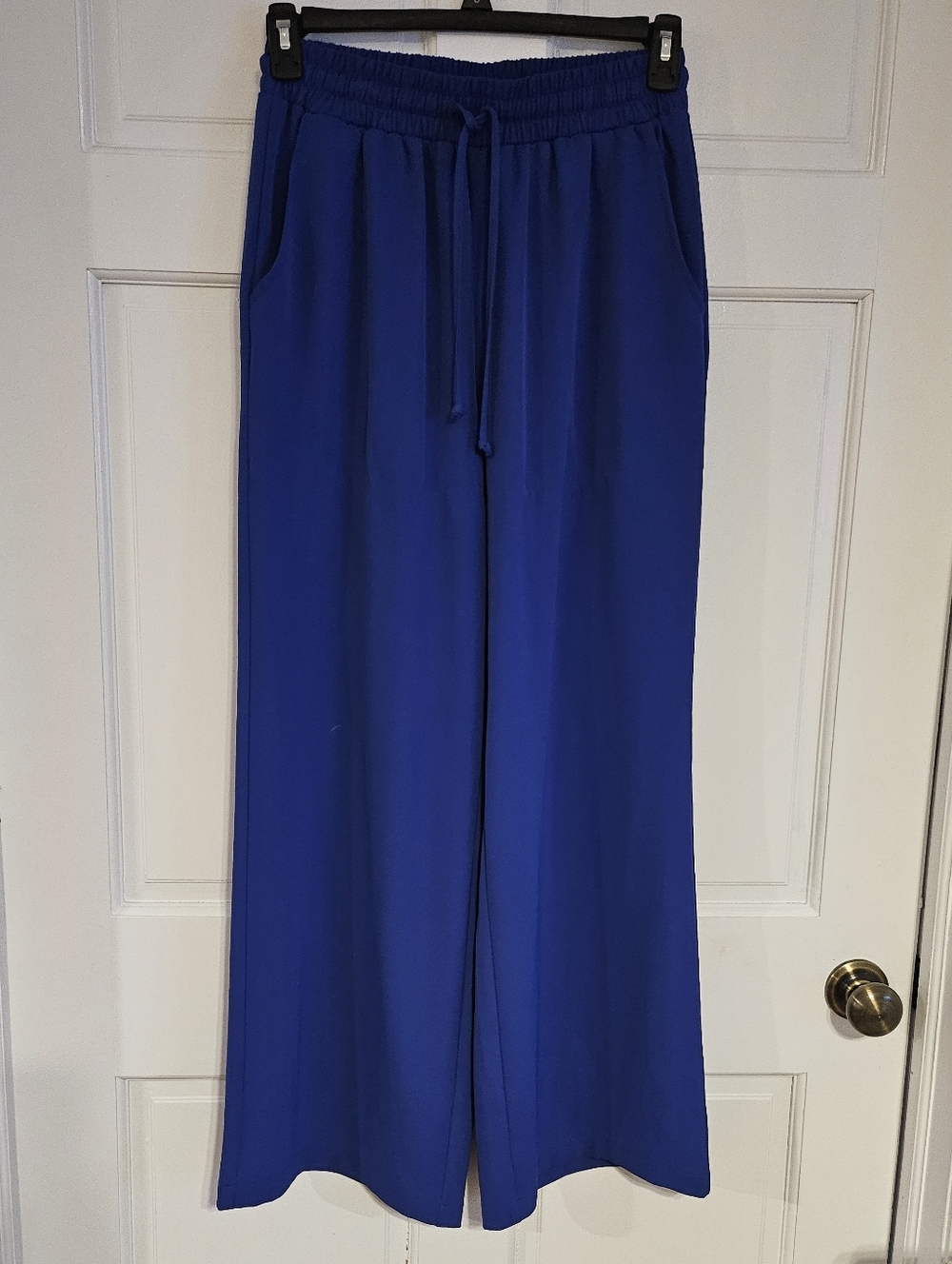 Melloday Classic Wide-Leg Drawstring Pants in Cobalt Blue